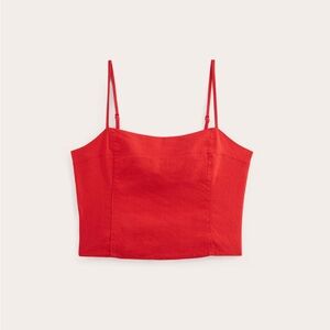 Everlane The Seamed Top in Stretch Linen - NWT